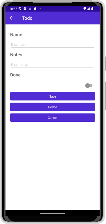 Add item dialog