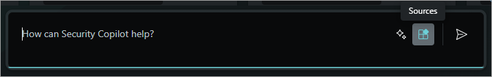 Screenshot of the Copilot chat window sources icon.