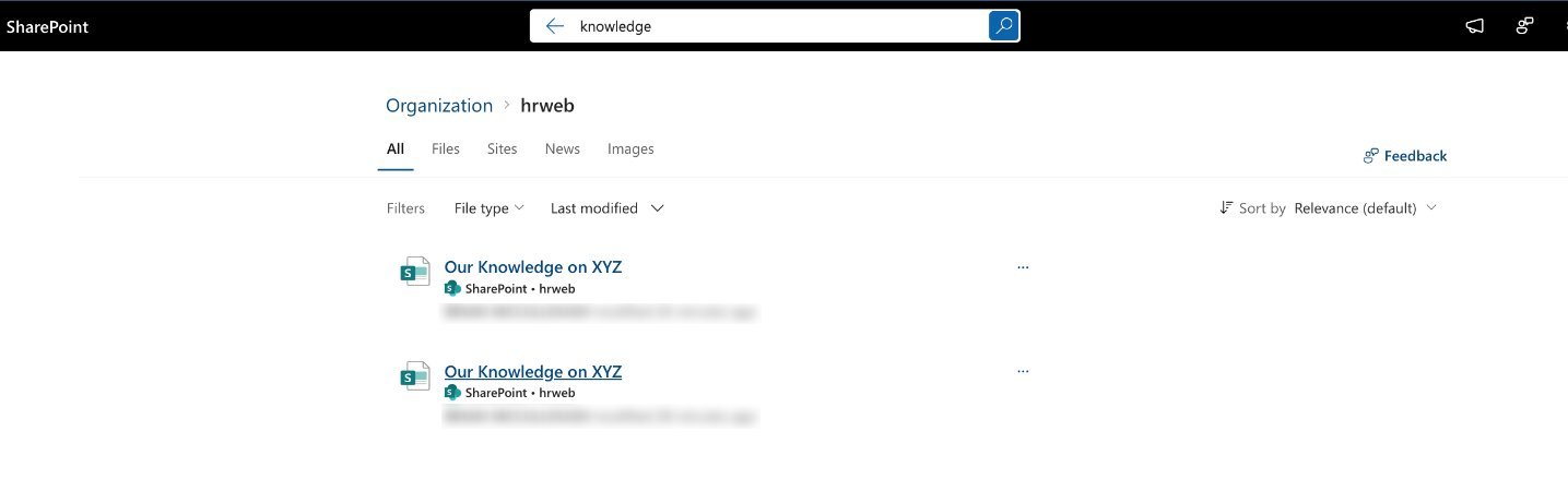Link to a Document in search results