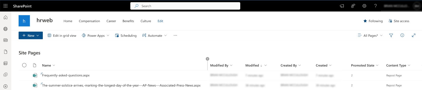 News Link as a Repost Page content type with Promoted State equal to 2