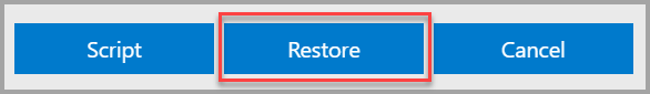 Screenshot that shows the Restore button.
